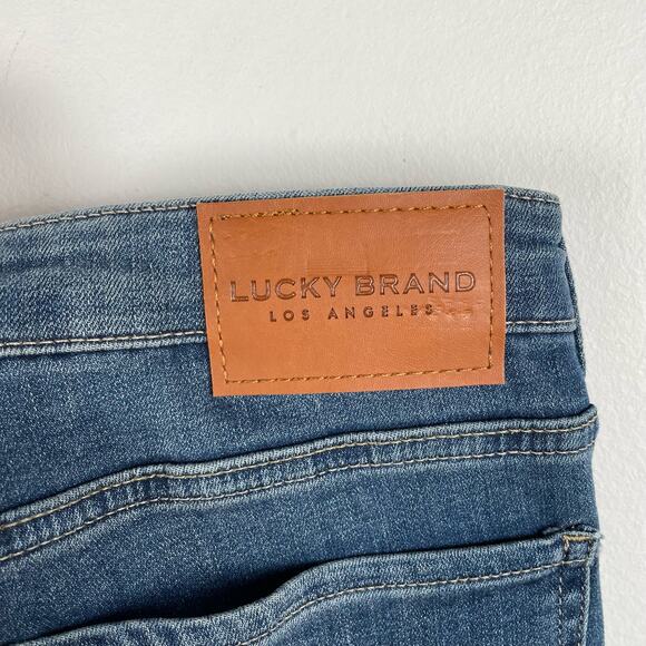 Lucky Brand Jeans Womens 14 Blue Mid Rise Sweet Straight Leg Ankle Dark Wash NWT - Picture 6 of 11